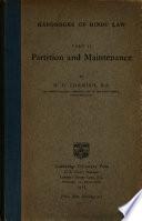 handbooks of hindu law part II partition and maintenance
