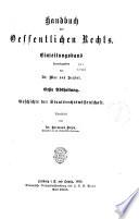 Handbuch des Oeffentlichen Rechts der Gegenwart in Monographien
