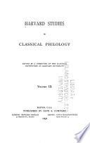 Harvard Studies in Classical Philology