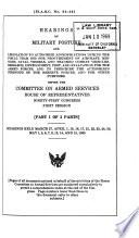 Hearings, Reports and Prints of the House Committee on Armed Services