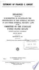 Hearings, Reports and Prints of the Senate Committee on the Judiciary