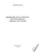 Heidegger, en el contexto del pensamiento debole de Vattimo