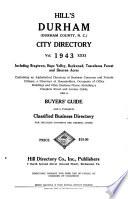 Hill's Durham (Durham County, N.C.) City Directory