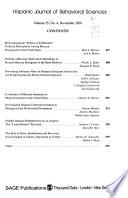 Hispanic Journal of Behavioral Sciences