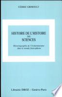 Histoire de l'histoire des sciences