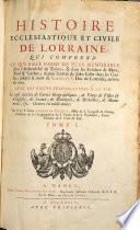 Histoire ecclésiastique et civile de Lorraine