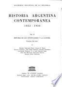 Historia argentina contemporánea, 1862-1930: Historia de las instituciones y la cultura. 2 v