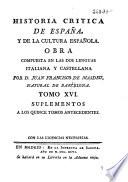 Historia crítica de España y de la cultura Española, compuesta en italiano y en español