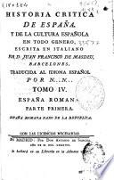 Historia crítica de España y de la cultura española en todo género