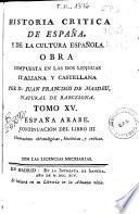 Historia crítica de España y de la cultura española