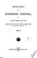 Historia crítica de la literatura española