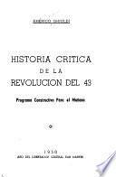 Historia crítica de la revolución del 43