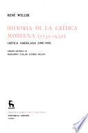 Historia de la crítica moderna (1750-1950).: Crítica Americana (1900-1950)