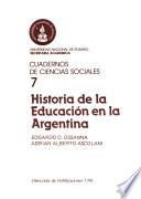 Historia de la educación en la Argentina