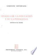 Historia de la educación y de la pedagogía