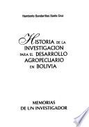 Historia de la investigación para el desarrollo agropecuario en Bolivia