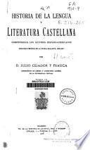 Historia de la lengua y literatura castellana