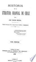 Historia de la literatura colonial de Chile