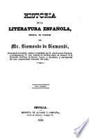 Historia de la literatura española, 1
