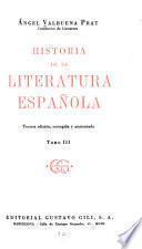 Historia de la literatura española: Epoca moderna
