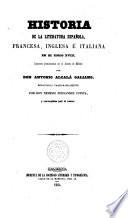 Historia de la literatura española, francesa, inglesa é italiana en el siglo XVIII.