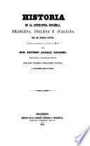 Historia de la literature española, francesa, inglesa é italiana en el siglo XVIII.