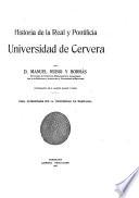 Historia de la Real y Pontificia Universidad de Cervera
