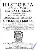 Historia de la vida de San Vicente Ferrer