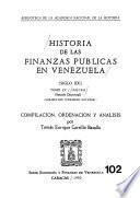 Historia de las finanzas públicas en Venezuela