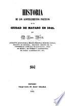 Historia de los Acontecimientos políticos de la ciudad de Mataró en 1843