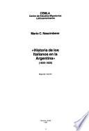 Historia de los italianos en la Argentina, 1835-1920