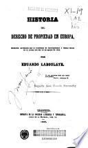 Historia del derecho de propiedad en Europa