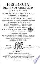 Historia del probabilismo y rigorismo