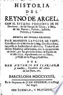 Historia del Reyno de Argel