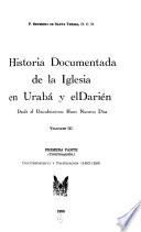 Historia documentada de la iglesia en Urabá y el Darién