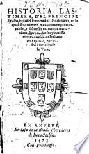 Historia lastimera del Principe Erasto