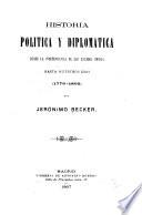 Historia política y diplomática (1776-1895)