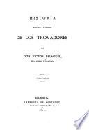 Historia política y literaria de los trovadores