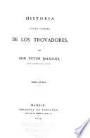 Historia política y literaria de los trovadores