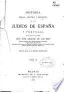 Historia social, política y religiosa de los judíos de España y Portugal