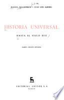 Historia universal hasta el siglo XIII