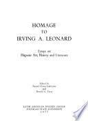 Homage to Irving A. Leonard