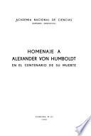 Homenaje a Alexander von Humboldt