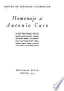 Homenaje a Antonio Caso