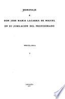 Homenaje a Don José María Lacarra de Miguel en su jubilación del profesorado