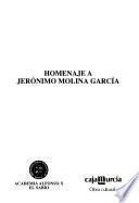 Homenaje a Jerónimo Molina García