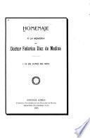 Homenaje a la memoria del doctor Federico Diez de Medina, +13 de junio de 1904
