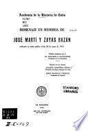 Homenaje en memoria de José Martí y Zayas Bazán