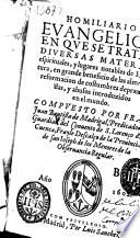 Homiliario euangelico en que se tratan diversas materias espirituales, y lugares notables de Escritura, en grande beneficio de las almas, y reformacion de costumbres deprauadas ...