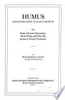 Humus and Its Relation to Plant Growth